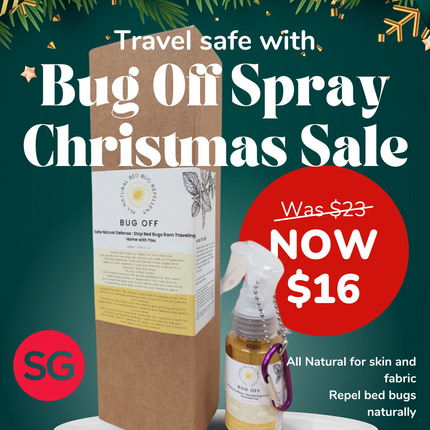 BUG OFF - All natural beg bug repellent with peppermint extract, travel edition Pico X 